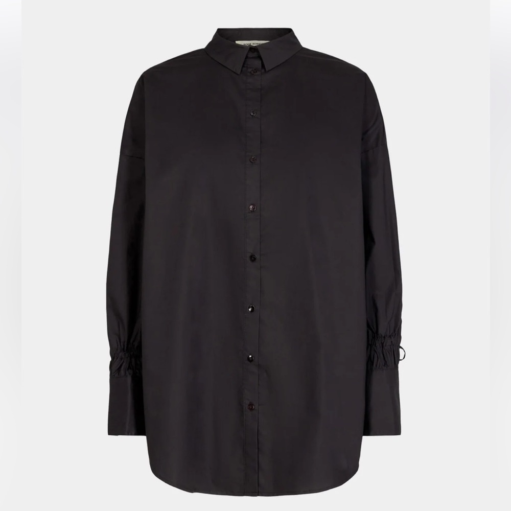 Sofie Schnoor Black Button Down Shirt Tunic Oversized Medium